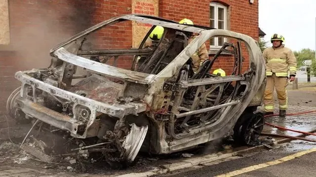 battery explosion electric car