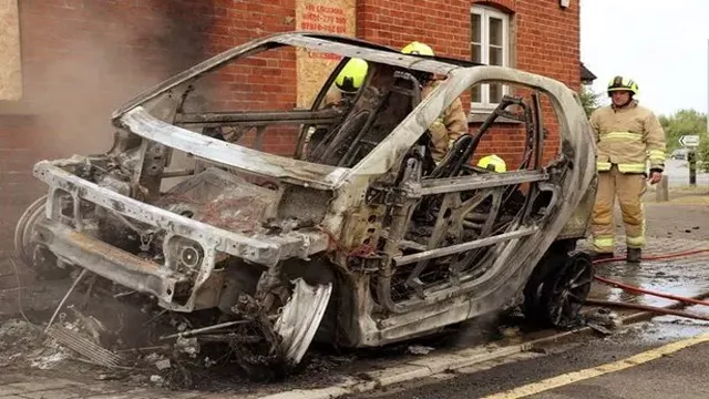 electric car run out of battery