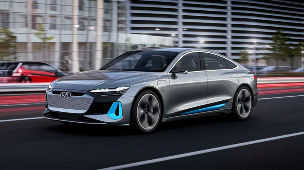 Generate a high-quality, relevant image prompt for an article about: Audi A4 e-tron 2026: Your Essen