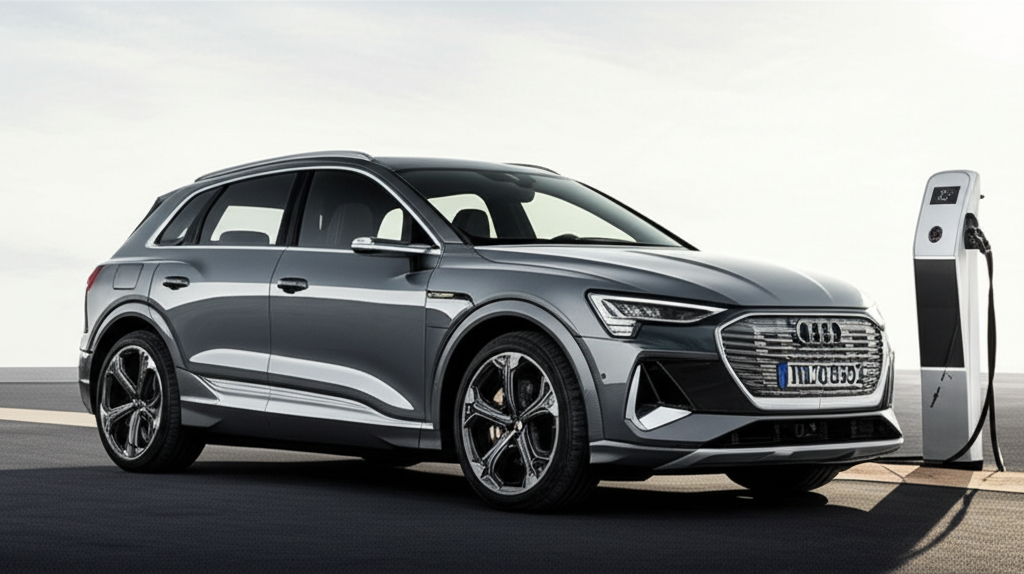 Generate a high-quality, relevant image prompt for an article about: Audi Q6 E-Tron 2026: Essential