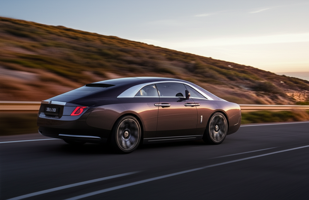 Generate a high-quality, relevant image prompt for an article about: Rolls-Royce Spectre Range: Esse