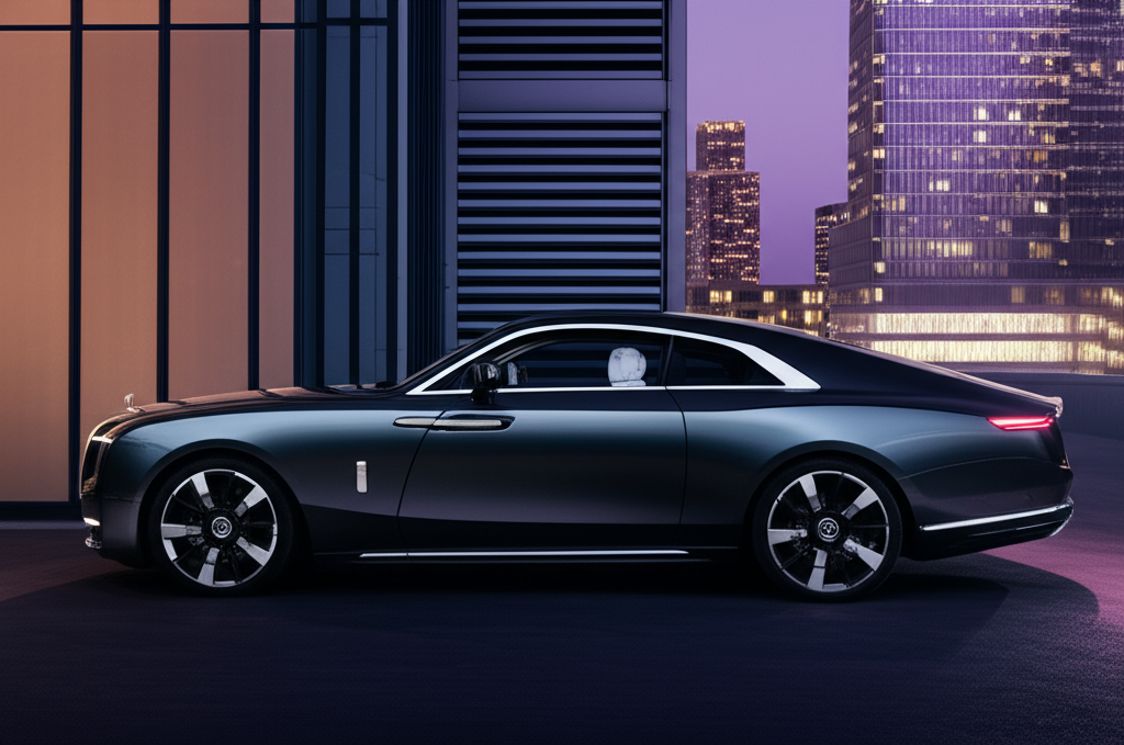 Generate a high-quality, relevant image prompt for an article about: Proven 2025 Rolls-Royce Spectre