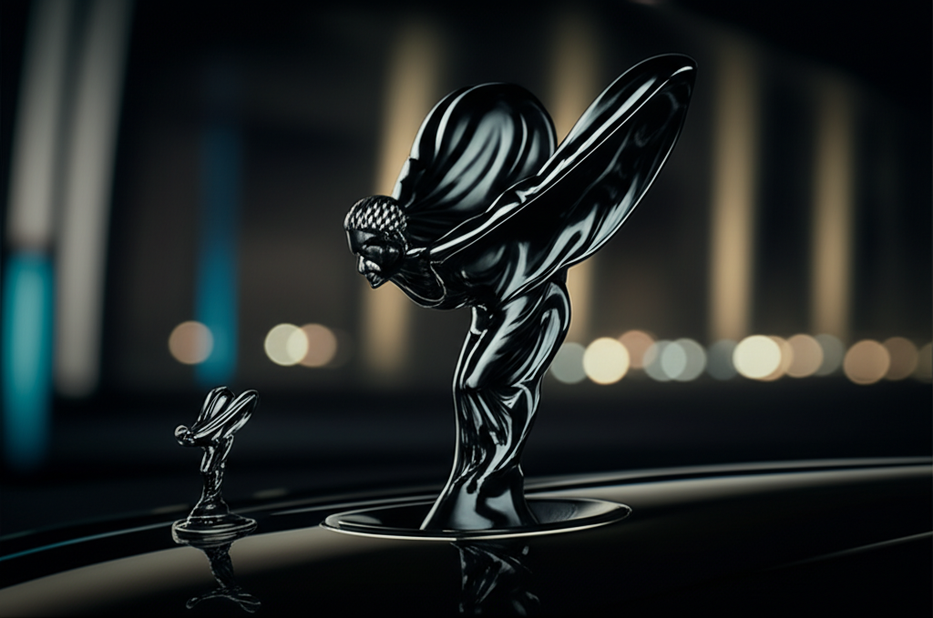 Generate a high-quality, relevant image prompt for an article about: Rolls-Royce Black Badge Spectre