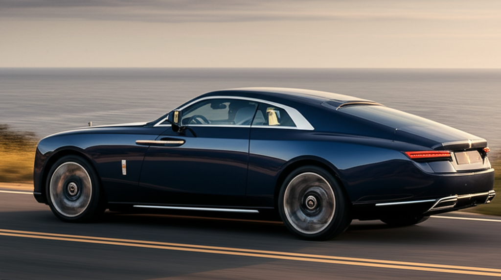 Generate a high-quality, relevant image prompt for an article about: Rolls-Royce 2024 Spectre: Stunn