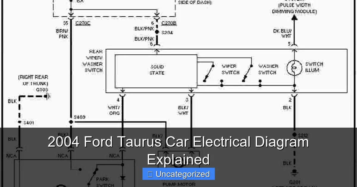 2004 Ford Taurus Car Electrical Diagram Explained