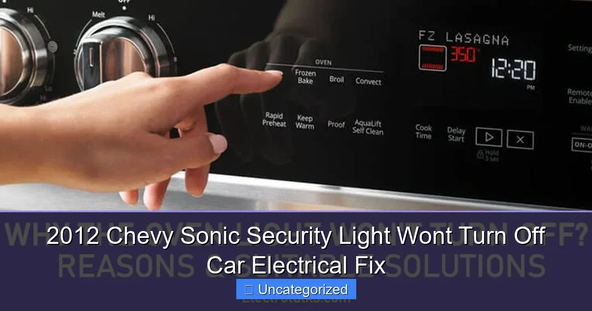 2012 Chevy Sonic Security Light Wont Turn Off Car Electrical Fix