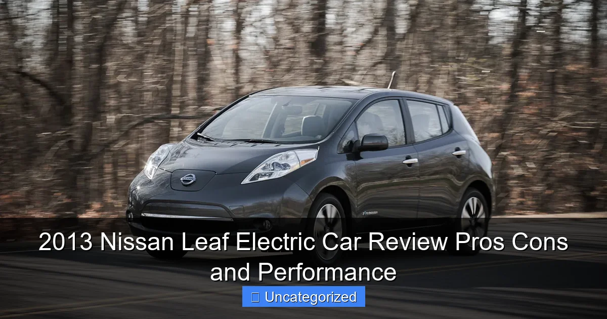 2013 Nissan Leaf Electric Car Review Pros Cons and Performance