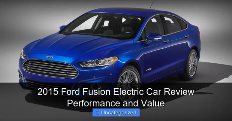 2015 Ford Fusion Electric Car Review Performance and Value