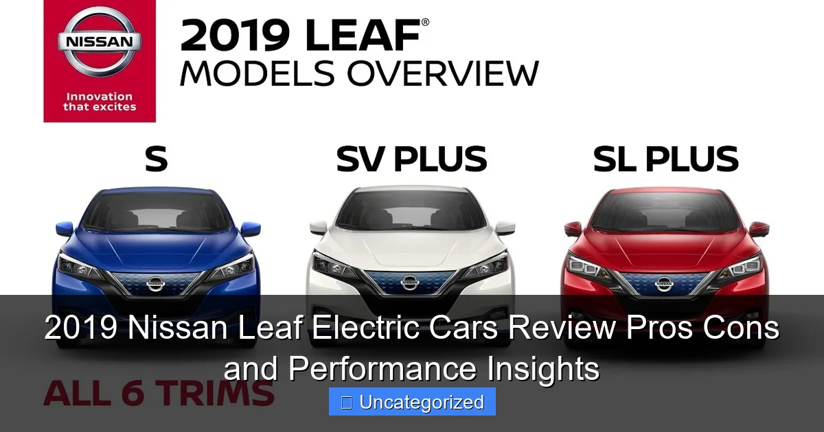 2019 Nissan Leaf Electric Cars Review Pros Cons and Performance Insights