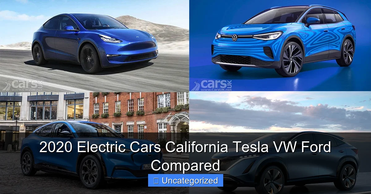 2020 Electric Cars California Tesla VW Ford Compared