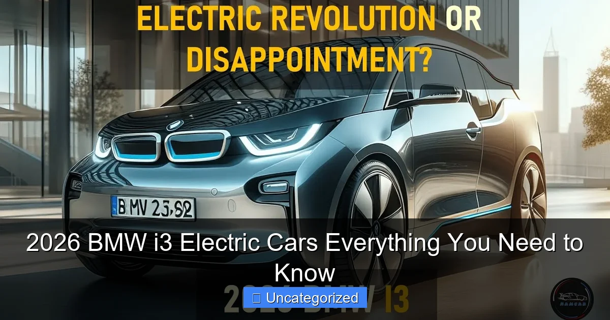 2026 BMW i3 Electric Cars Everything You Need to Know