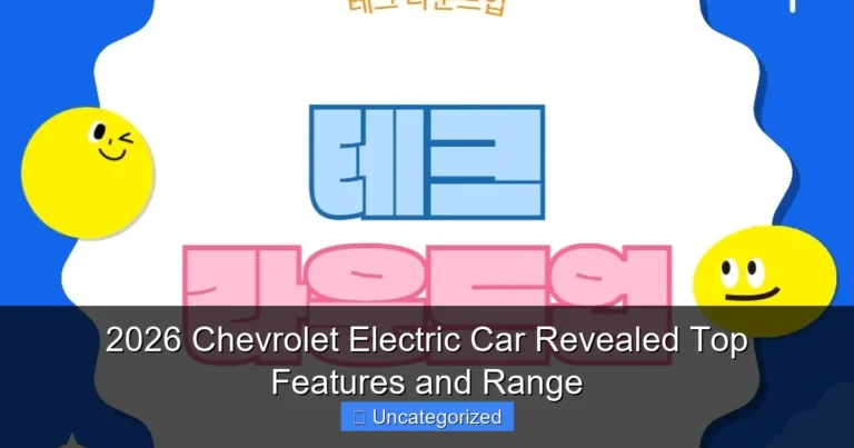 2026 Chevrolet Electric Car Revealed Top Features and Range