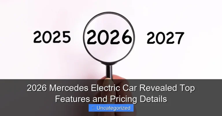 2026 Mercedes Electric Car Revealed Top Features and Pricing Details