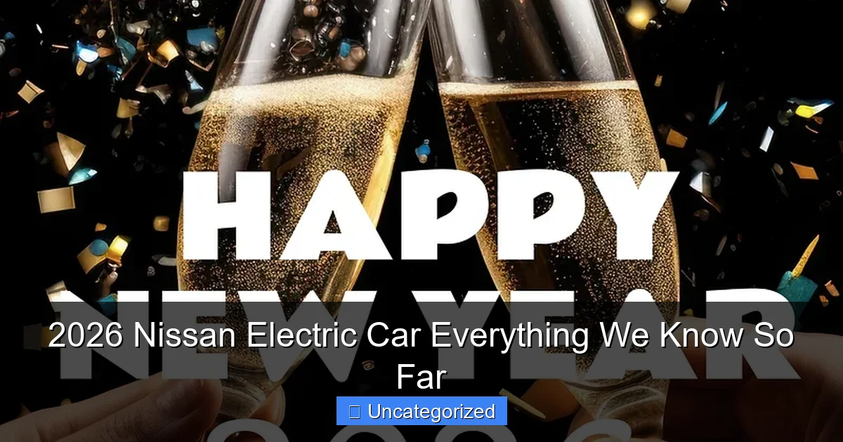 2026 Nissan Electric Car Everything We Know So Far