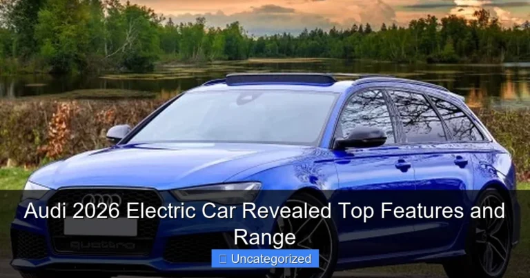 Audi 2026 Electric Car Revealed Top Features and Range