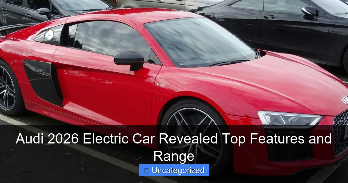 Audi 2026 Electric Car Revealed Top Features and Range