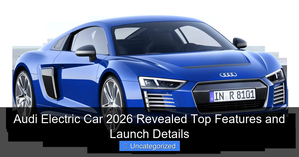 Audi Electric Car 2026 Revealed Top Features and Launch Details