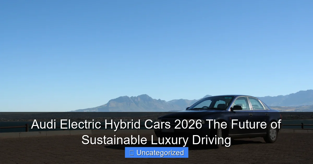 Audi Electric Hybrid Cars 2026 The Future of Sustainable Luxury Driving