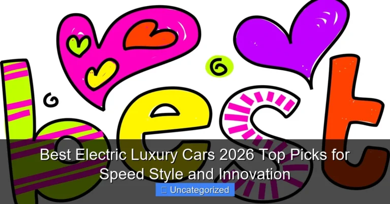 Best Electric Luxury Cars 2026 Top Picks for Speed Style and Innovation
