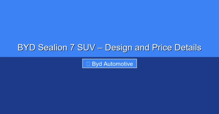Featured image for BYD Sealion 7 SUV – Design and Price Details