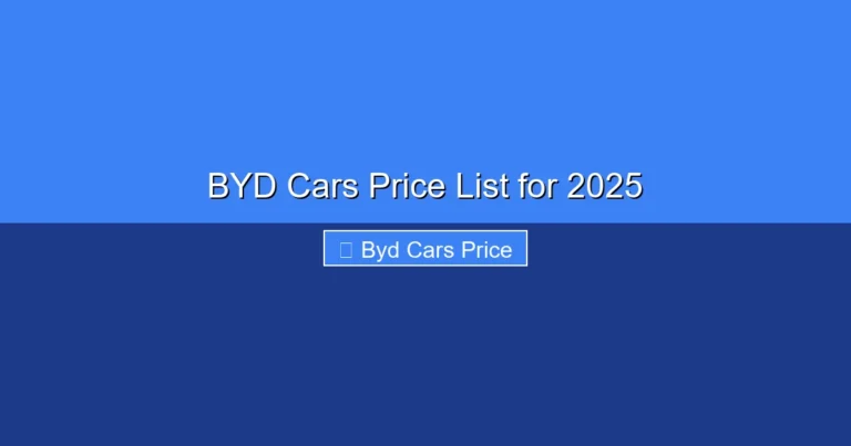 Featured image for BYD Cars Price List for 2025