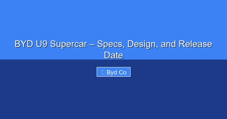 Featured image for BYD U9 Supercar – Specs, Design, and Release Date
