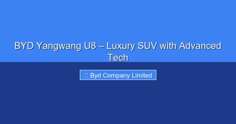 Featured image for BYD Yangwang U8 – Luxury SUV with Advanced Tech