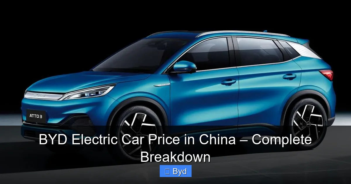 Featured image for BYD Electric Car Price in China – Complete Breakdown