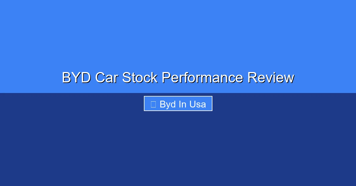 Featured image for BYD Car Stock Performance Review