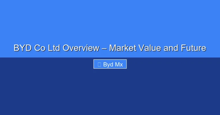 Featured image for BYD Co Ltd Overview – Market Value and Future