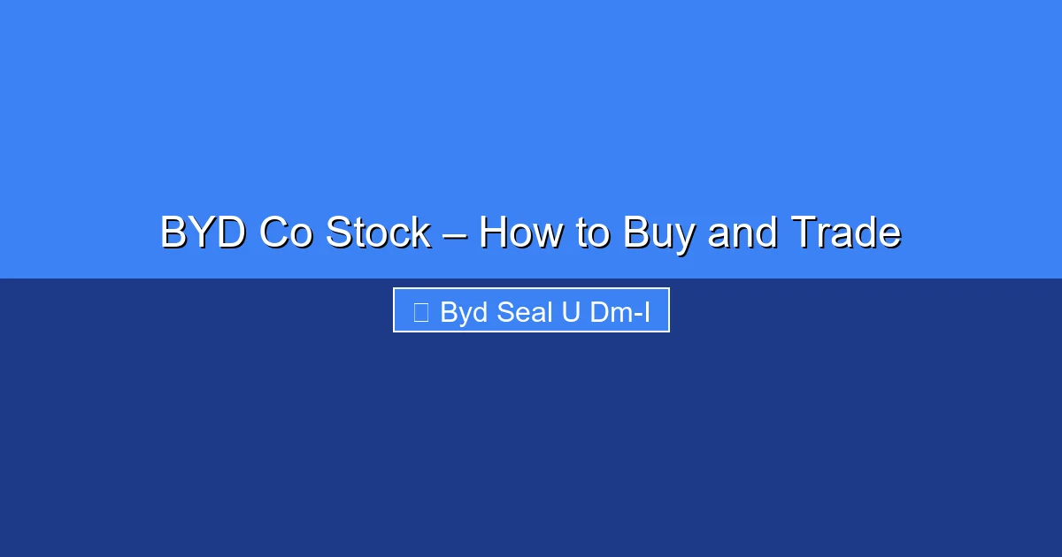 Featured image for BYD Co Stock – How to Buy and Trade