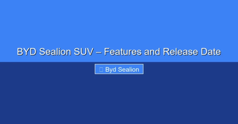Featured image for BYD Sealion SUV – Features and Release Date