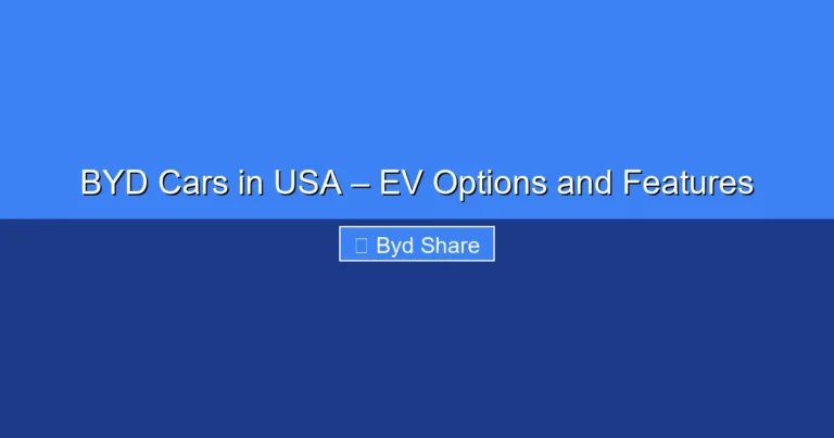 Featured image for BYD Cars in USA – EV Options and Features
