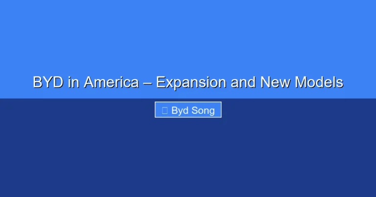 Featured image for BYD in America – Expansion and New Models