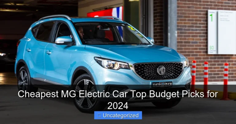 Cheapest MG Electric Car Top Budget Picks for 2024