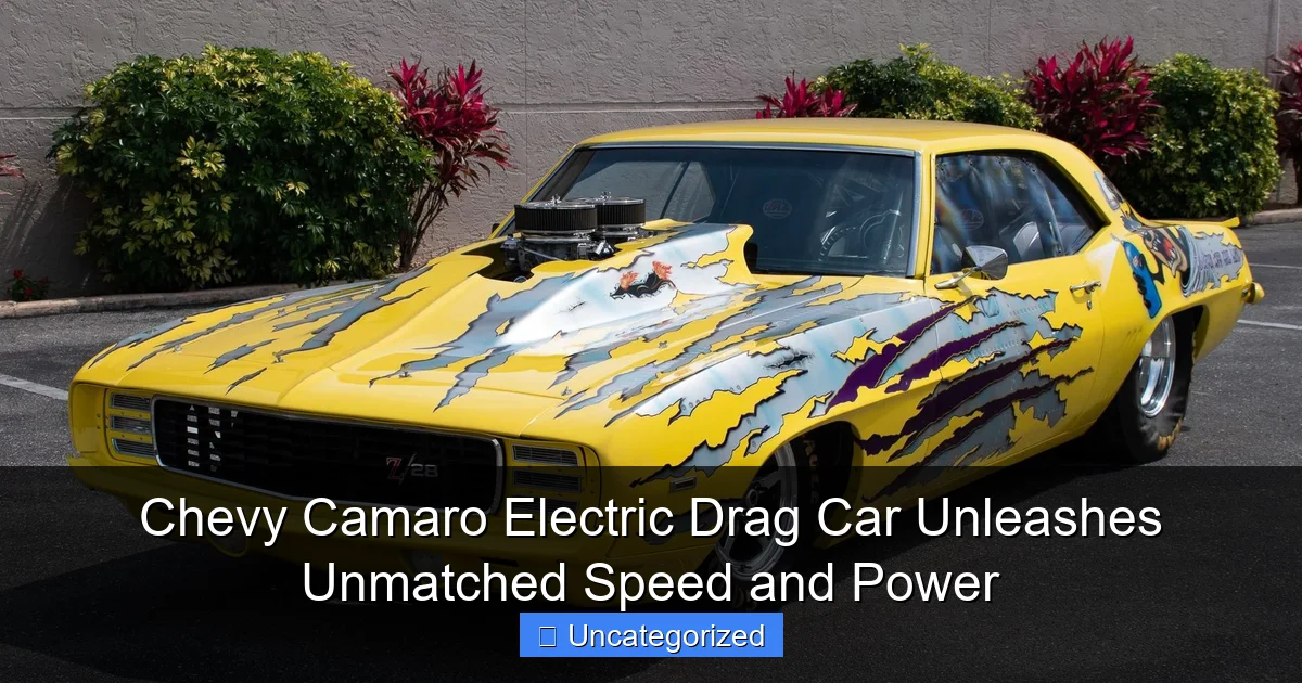 Chevy Camaro Electric Drag Car Unleashes Unmatched Speed and Power