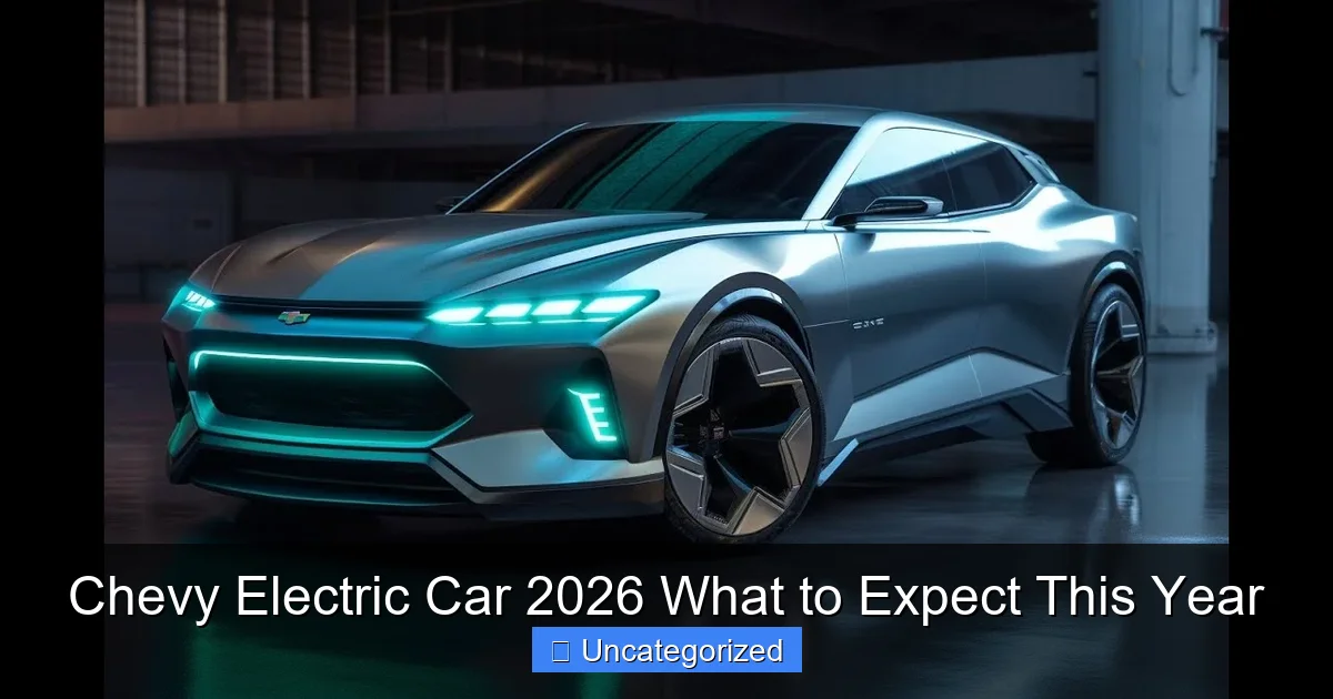 Chevy Electric Car 2026 What to Expect This Year