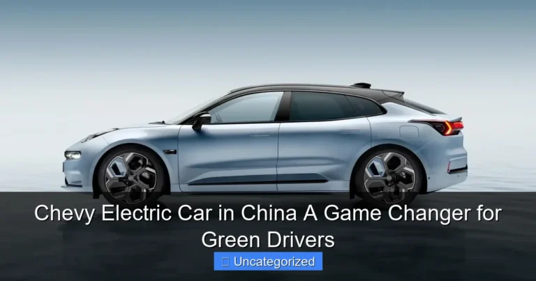 Chevy Electric Car in China A Game Changer for Green Drivers