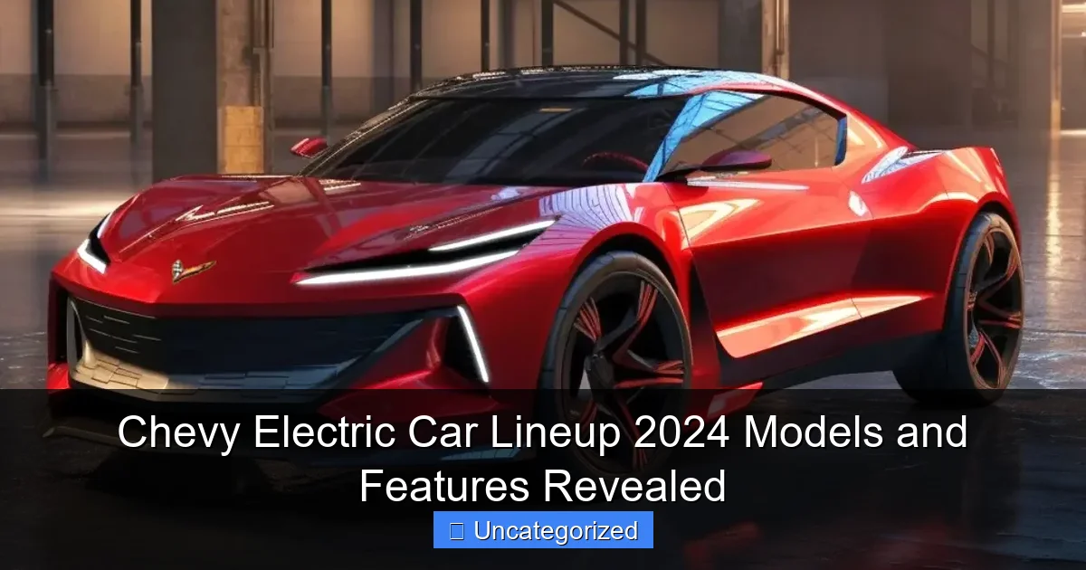 Chevy Electric Car Lineup 2024 Models and Features Revealed
