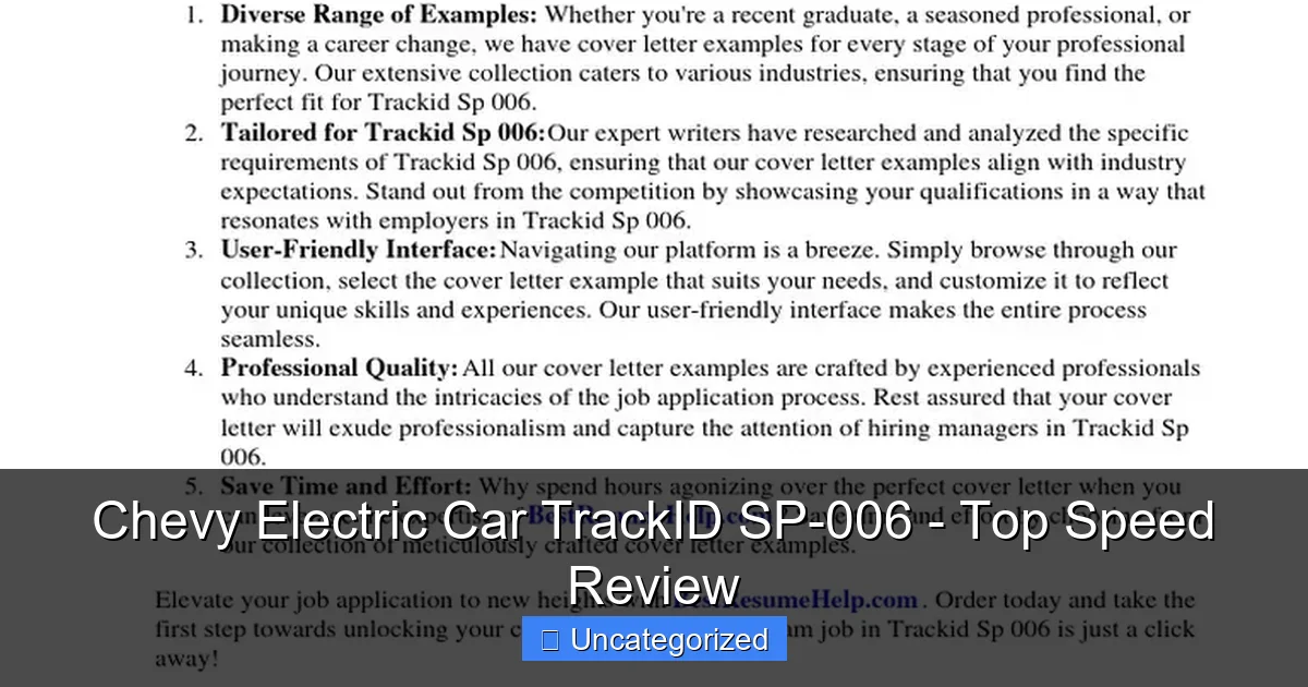 Chevy Electric Car TrackID SP-006 - Top Speed Review