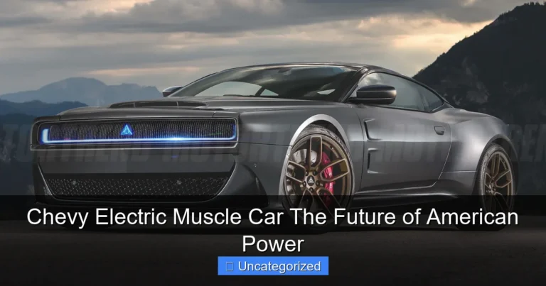 Chevy Electric Muscle Car The Future of American Power