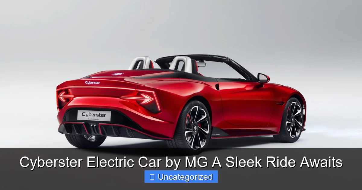 Cyberster Electric Car by MG A Sleek Ride Awaits