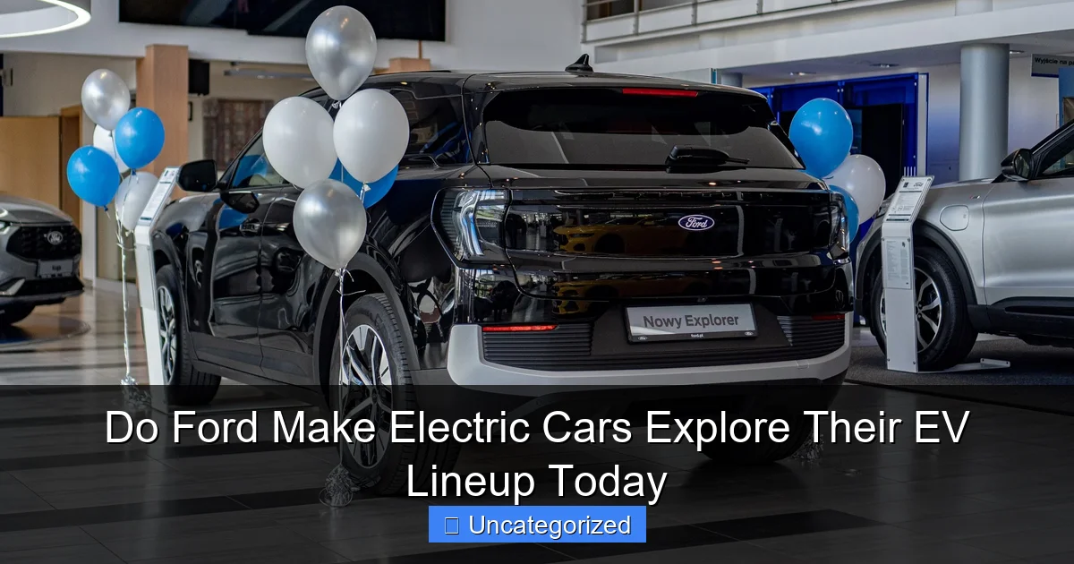 Do Ford Make Electric Cars Explore Their EV Lineup Today