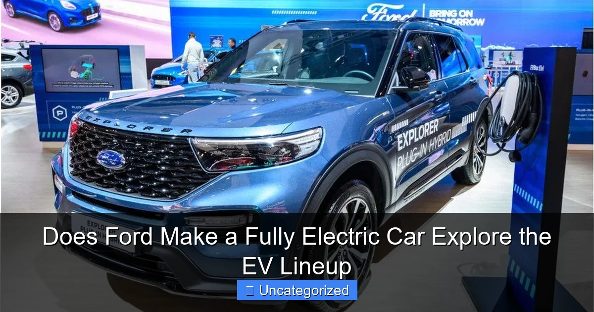 Does Ford Make a Fully Electric Car Explore the EV Lineup