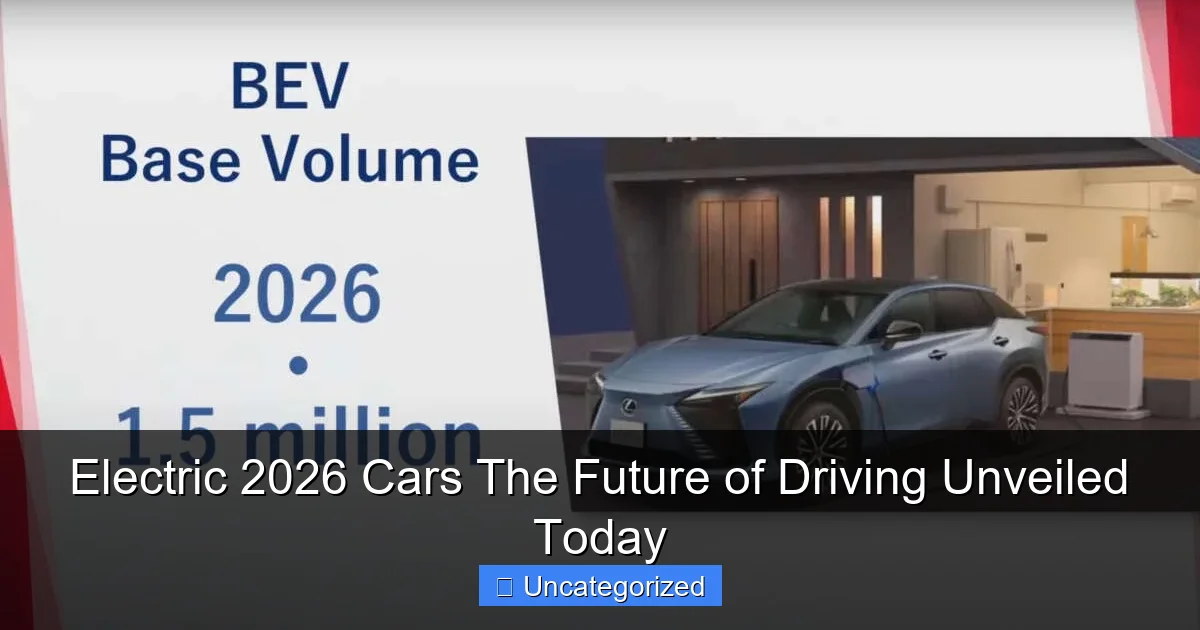 Electric 2026 Cars The Future of Driving Unveiled Today