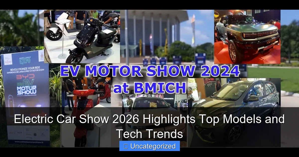 Electric Car Show 2026 Highlights Top Models and Tech Trends