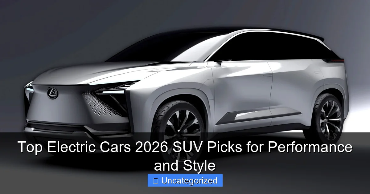 Top Electric Cars 2026 SUV Picks for Performance and Style