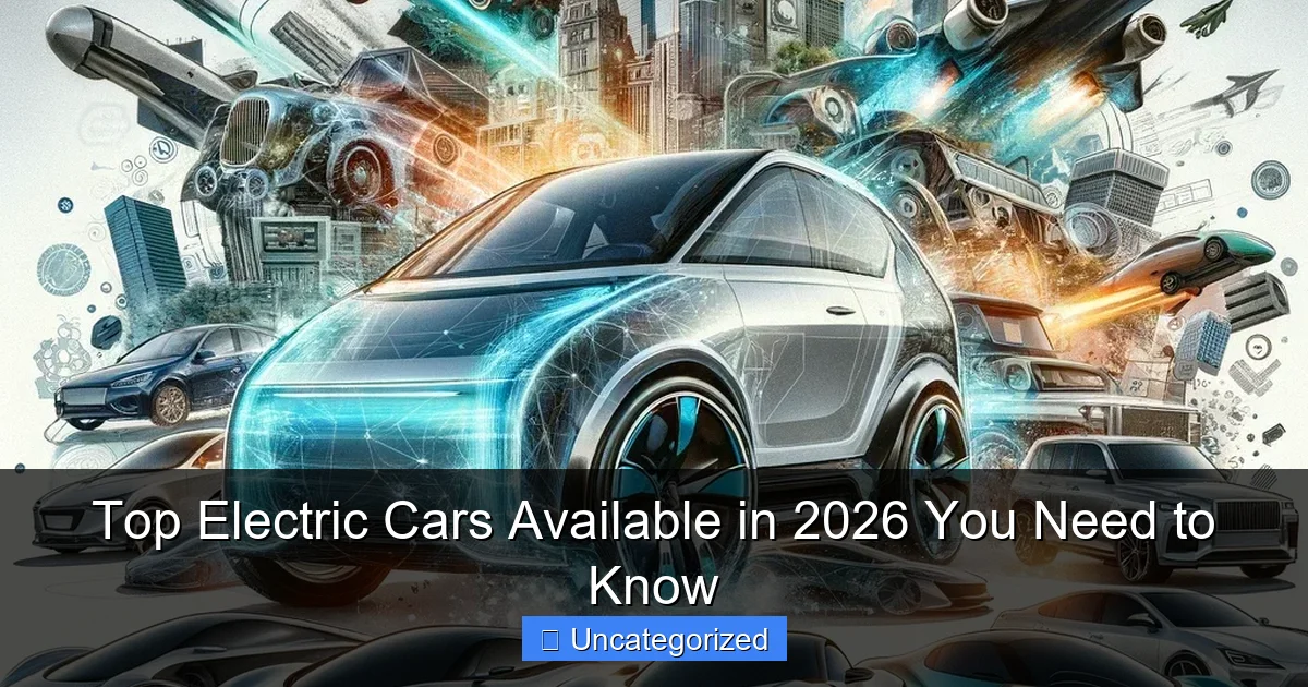 Top Electric Cars Available in 2026 You Need to Know