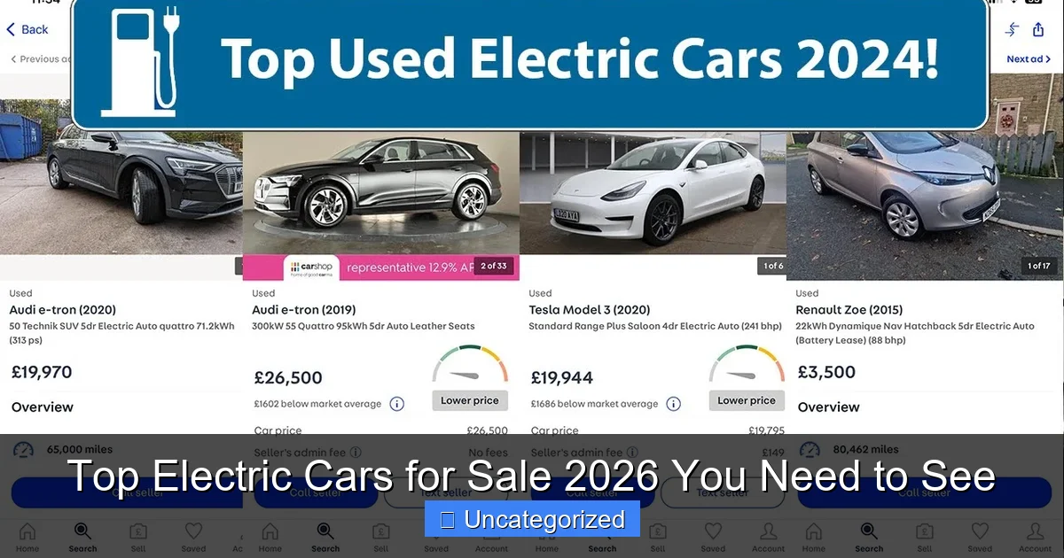 Top Electric Cars for Sale 2026 You Need to See