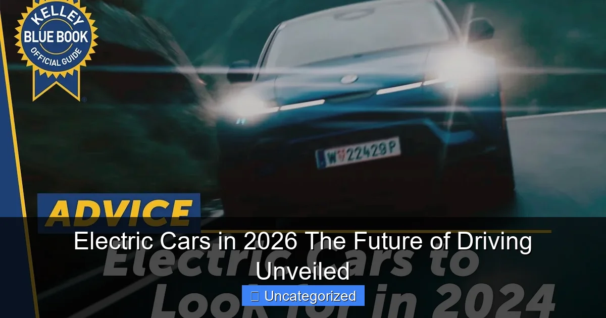 Electric Cars in 2026 The Future of Driving Unveiled
